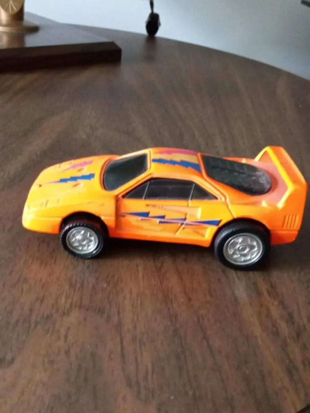 Vintage 1987 Arco Mattel Ferrari Pull Back & Go Racer w/Spoiler + Black Louvers